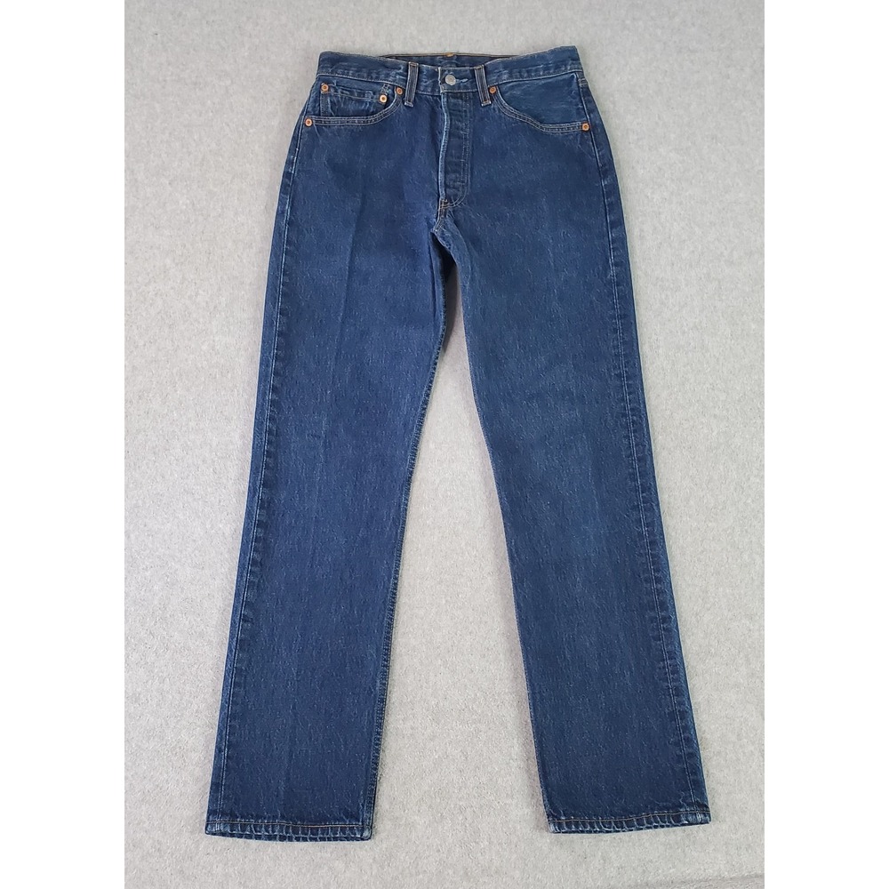 Vintage Y2K 90s Womens Levis 501 Button Fly Jeans Med Wash Sz 31x32 Actual 29x31